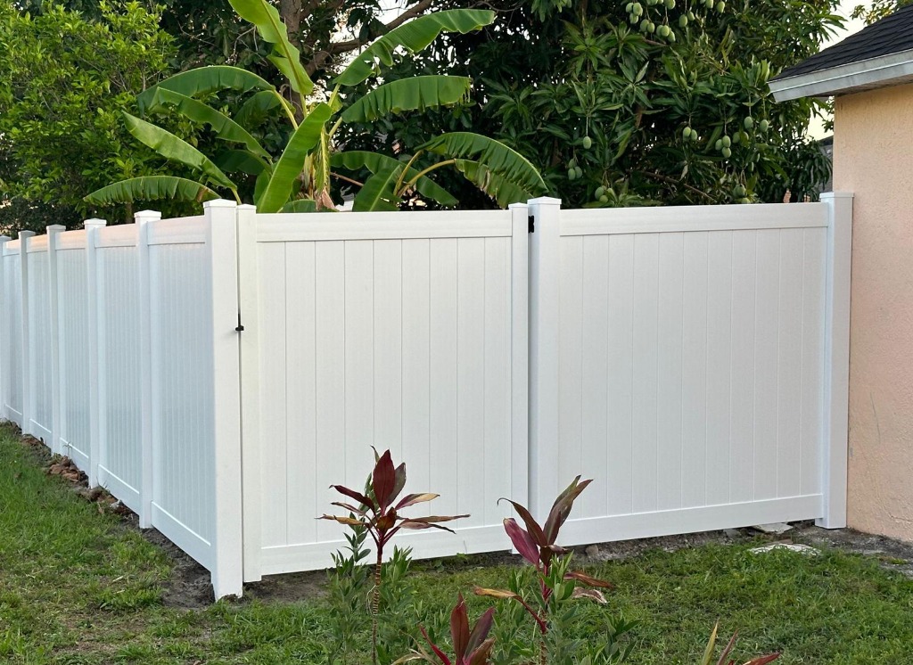 White Vinyl Fence